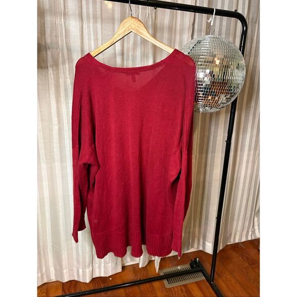 Eileen Fisher Dark Red Sweater - Picture 4 of 5